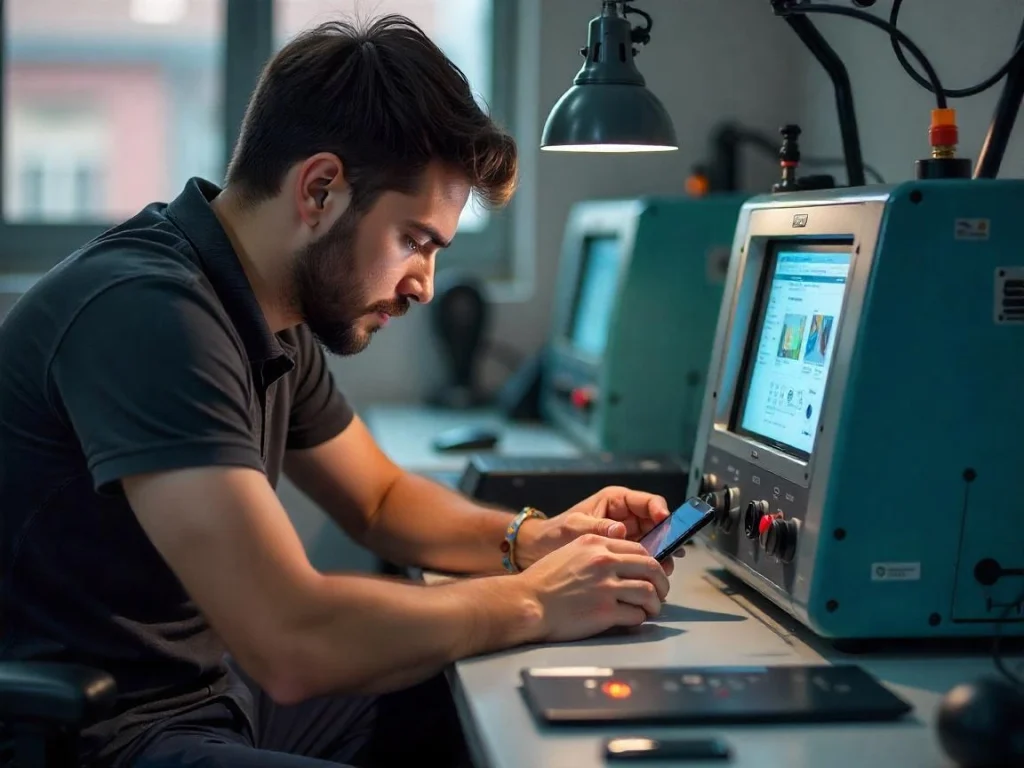 OCA display lamination equipment in use